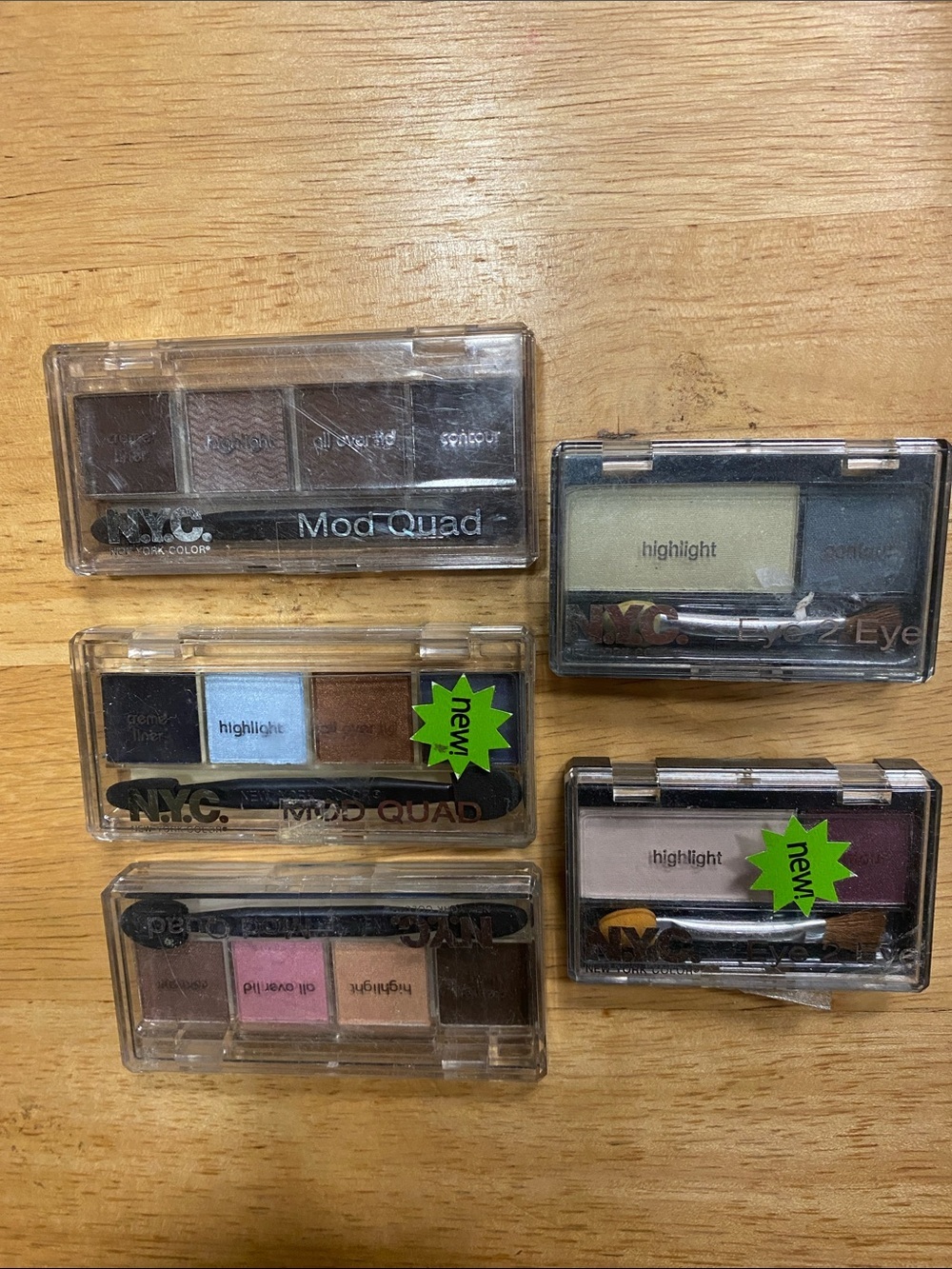 NYC Eyeshadow Palettes - Brown, Pink, Blue, Purple, White NWT